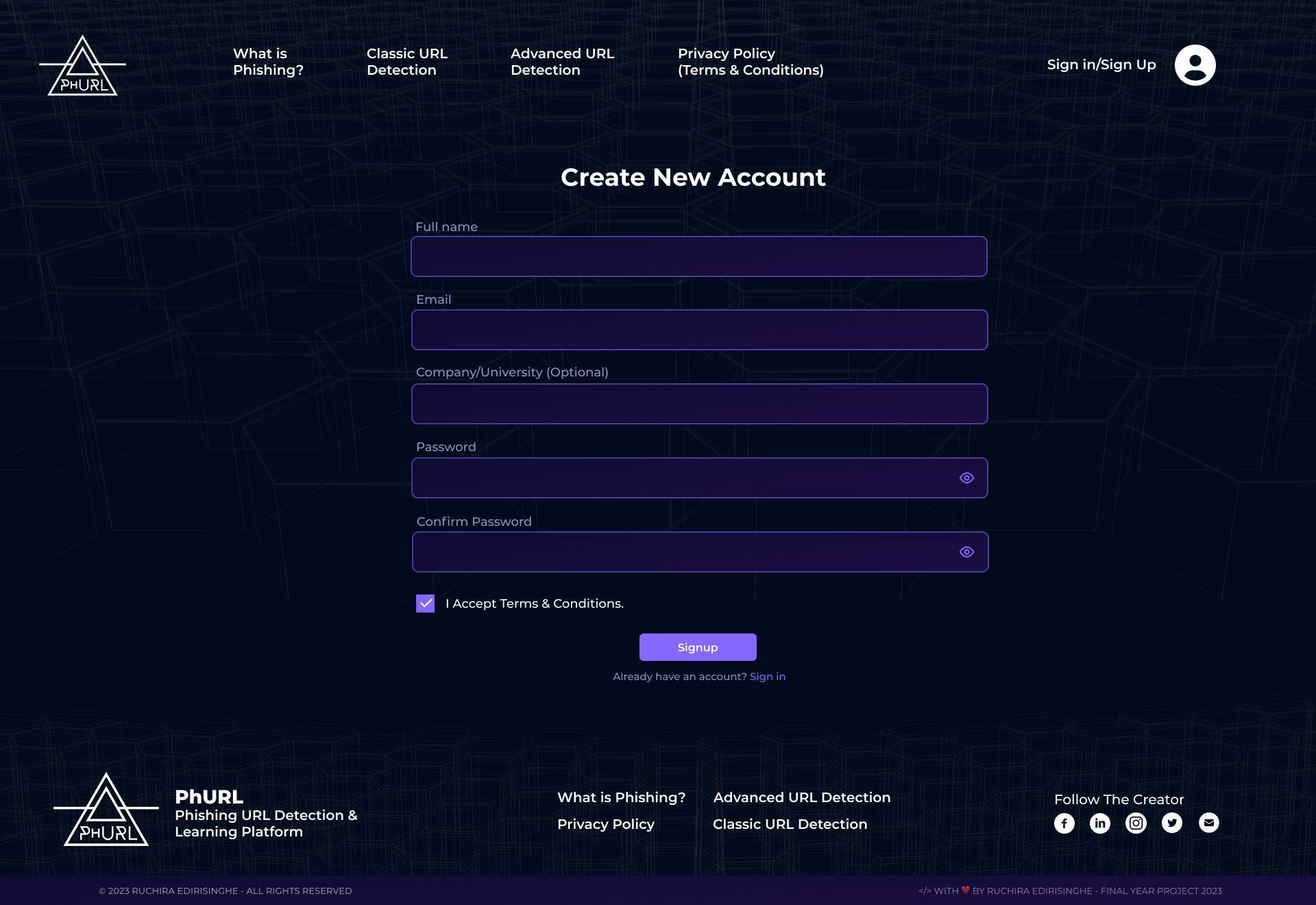 Create Account